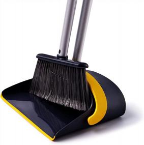 img 4 attached to Upgrade Your Cleaning With Yocada'S 52" Long Handle Broom And Dustpan Set - Perfect For Home, Kitchen, Office, And Pet Hair Cleanup!