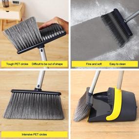 img 1 attached to Upgrade Your Cleaning With Yocada'S 52" Long Handle Broom And Dustpan Set - Perfect For Home, Kitchen, Office, And Pet Hair Cleanup!