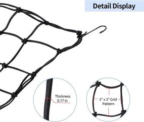 img 1 attached to 🏍️ SunFounder Super Strong Stretch Heavy-Duty 15" Cargo Net for Motorcycle ATV - Ultimate Versatility with Iron Hooks