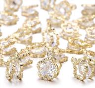 100 stunning cubic zirconia flower charms in kc gold for jewelry making logo