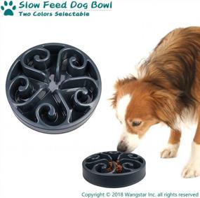 img 3 attached to Wangstar Pet Slow Feeder Bowl - Bloat Stop Dog Puzzle Maze For Interactive Fun, Anti-Skid Design