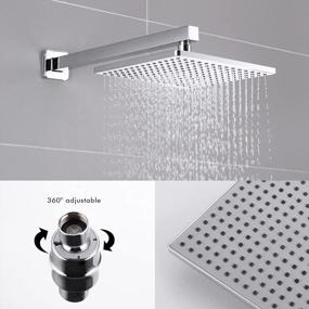 img 1 attached to KES XB6210-CH Shower Faucet System With Rain Shower Head, Pressure Balance Valve And Trim Kit - Polished Finish