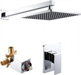 img 4 attached to KES XB6210-CH Shower Faucet System With Rain Shower Head, Pressure Balance Valve And Trim Kit - Polished Finish