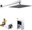 kes xb6210-ch shower faucet system with rain shower head, pressure balance valve and trim kit - polished finish logo