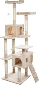 img 4 attached to Ultimate Cat Condo Tower Collection - PETMAKER 5-Tier: Scratching, Napping, Perches, Kitty Huts & Toys for Multiple Cats