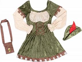 img 1 attached to Unleash Your Inner Heroine With Lady Robin Hood Halloween Costume - Look Stunning At Any Medieval Ren Faire!