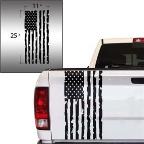 img 3 attached to Distressed American Tailgate Compatible Sticker Exterior Accessories