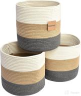 📦 premium set of 3 cotton rope baskets - organize, store, and decorate with style логотип