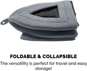 img 1 attached to 🐾 Furhaven Cozy Cave-Bear Cat Bed: Foldable Pet Tent for Cats and Small Dogs, Self-Warming Convertible Cuddler with Plush Ball Toy - Available in Multiple Sizes, Styles, and Colors