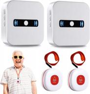 daytech caregiver pager emergency call system: 2 receivers +2 panic buttons for elderly senior home safety alerts логотип