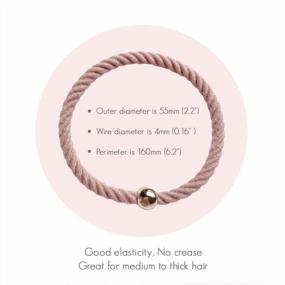 img 2 attached to 10Pcs Cherssy Elastic Hair Ties With Metal Circle Beads For Women Girls - Fashion Ponytail Holders (4MM For Medium Hair)