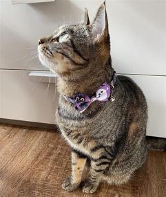 img 2 attached to 🐱 2-Pack Valentine's Day Cat Collar Set, Breakaway with Bow Tie Bow and Bell for Kitty, Removable Adjustable Accessories, Safety Kitten Collar Love Heart - SOGAYU