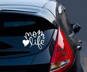 img 2 attached to Stylish Mom Life Decal: Vinyl Sticker for Cars, Trucks, Walls, Laptop - White 5.6 x 4.7 in