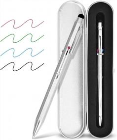 img 4 attached to 5-In-1 Multifunctional Stylus Pen For Touch Screens With Multicolored Ink And Metal Gift Box - SMTTW