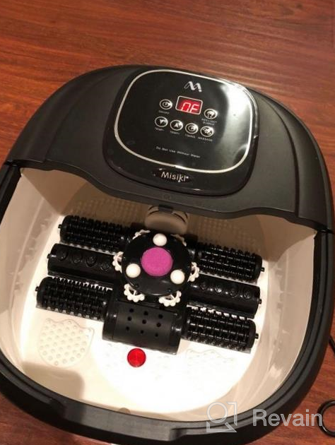 img 1 attached to Relax At Home With Misiki Foot Spa Bath Massager: 3 Automatic Modes, 6 Motorized Shiatsu Rollers & Bubble Jets! review by David Ocampo