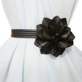 img 1 attached to 🌸 Stylish MedeShe Braided Leather Fashion Flowers Women's Accessories: Perfect Belts for Added Elegance