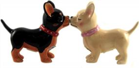 img 3 attached to 🐶 Pacific Trading Kissing Chihuahuas Pucker Up Pups: Magnetic Salt and Pepper Shaker Set