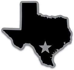 img 2 attached to 🌟 Silver and Black Texas Sticker Lone Star State Car Decal, Truck Bumper Sticker - SATX, Pack of 5