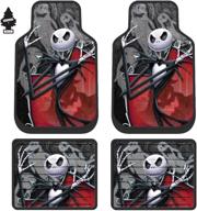 🎃 disney nightmare before christmas jack skellington ghostly auto floor mats with air freshener - set of 4 by yupbizauto logo