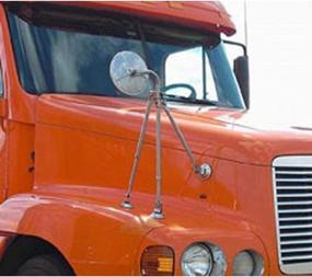 img 2 attached to 🔍 United Pacific 60036 Stainless Steel Tripod Fender Mirror Mount: Adjustable Round Convex Mirror with Chrome Plated Finish - Wide Angle, ONE unit