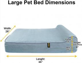 img 1 attached to Large Grey Replacement Cover For KOPEKS Memory Foam Dog Beds