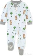 👶 burt's bees baby girls' sleep and play pjs: organic cotton zip front romper jumpsuit logo