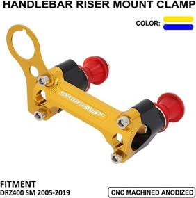 img 3 attached to 🏍️ JFG RACING Gold CNC Dirt Bike Handlebar Riser - Enhance Stability & Control on DRZ400SM 2005-2019