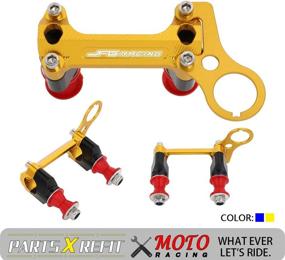 img 1 attached to 🏍️ JFG RACING Gold CNC Dirt Bike Handlebar Riser - Enhance Stability & Control on DRZ400SM 2005-2019