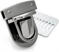 gunmetal 1-1/4 inch press lock purse bag clasp hardware - craftmemore yb2234 (pack of 1) logo