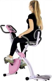 img 1 attached to 🚴 Murtisol Folding Exercise Bike: Compact & Foldable, Magnetic Resistance Control, Twister Plate, Arm Resistance Bands, Extra Large & Adjustable Seat, Heart Monitor - Perfect Home Exercise Bike in Three Colors