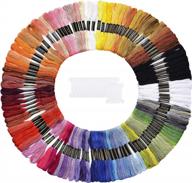 112 colors embroidery floss stranded cross stitch thread friendship bracelets string with 12 bobbins - includes black and white skeins logo