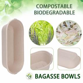 img 2 attached to TOPtoper 50 Pcs 28 Oz Compostable Paper Bowls With PP Lids, Biodegradable Disposable Soup Serving Bowls Bulk Party Supplies For Hot/Cold Food, Soup (28 OZ)