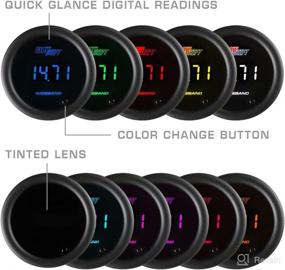 img 2 attached to 🌈 GlowShift 10 Color Digital Wideband Air/Fuel Ratio AFR Gauge with Data Logging Output and Oxygen Sensor - Multi-Color LED Display - Tinted Lens - 2-1/16" (52mm)