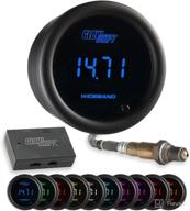 🌈 glowshift 10 color digital wideband air/fuel ratio afr gauge with data logging output and oxygen sensor - multi-color led display - tinted lens - 2-1/16" (52mm) логотип