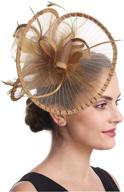 🌸 lucky leaf fascinators hairpin for women's cocktail attire: enhance your special occasion accessories logo