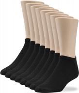 8-pack men's no-show cushion socks without frills logo