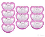 🍼 jollypop 0-3 months pacifier 10 pack unscented - pink: gentle and convenient baby soother logo