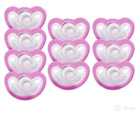 img 1 attached to 🍼 JollyPop 0-3 Months Pacifier 10 Pack Unscented - Pink: Gentle and Convenient Baby Soother