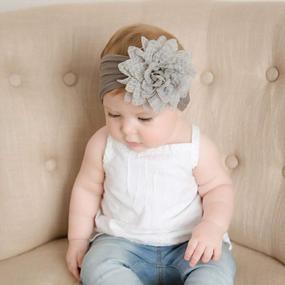 img 2 attached to 🌸 Qandsweet Baby Headbands: Adorable Nylon Turban Hair Accessories with Flower Girls (8Pcs Newest08)