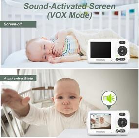 img 1 attached to 👶 HelloBaby Baby Monitor with Camera and Audio - Video Baby Monitor with 2.4 Inch Screen, One-Way Talk Baby Monitor Camera, Night Vision, VOX Mode, Feeding Alarm Clock