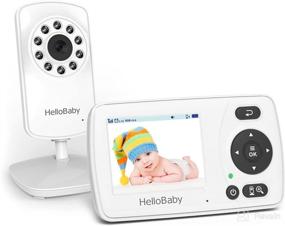 img 4 attached to 👶 HelloBaby Baby Monitor with Camera and Audio - Video Baby Monitor with 2.4 Inch Screen, One-Way Talk Baby Monitor Camera, Night Vision, VOX Mode, Feeding Alarm Clock