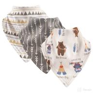 👶 luvable friends tribe pattern unisex baby cotton bandana bibs - one size for optimal comfort and style logo