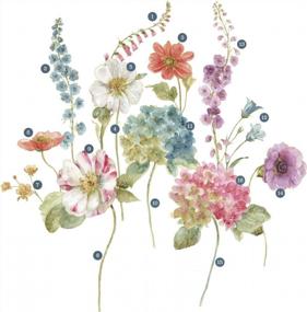 img 3 attached to Transform Your Space With Lisa Audit Garden Flowers Peel And Stick Giant Wall Decals From RoomMates