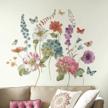 transform your space with lisa audit garden flowers peel and stick giant wall decals from roommates logo