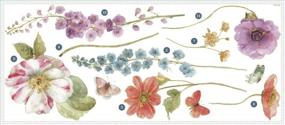 img 1 attached to Transform Your Space With Lisa Audit Garden Flowers Peel And Stick Giant Wall Decals From RoomMates