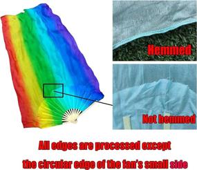 img 1 attached to Регулируемая крылатая Сиренни, одинарная, 59 дюймов (150 см), танец живота, шелковая веерная вуаль, флаг, стример для поклонения и похвалы