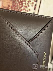 img 7 attached to Stylish And Sleek HISCOW Envelope Business Card Holder: Italian Calfskin Black With Magnetic Closure