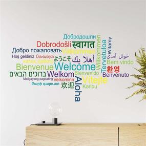 img 4 attached to Welcome Different Languages Decal Wallency Nursery