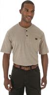 wrangler workwear sleeve oatmeal heather men's clothing for shirts logo