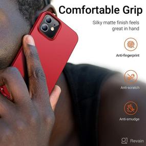 img 1 attached to TORRAS Slim Fit iPhone 12 📱 Mini Case: Lightweight Full Protection in Ruby Red